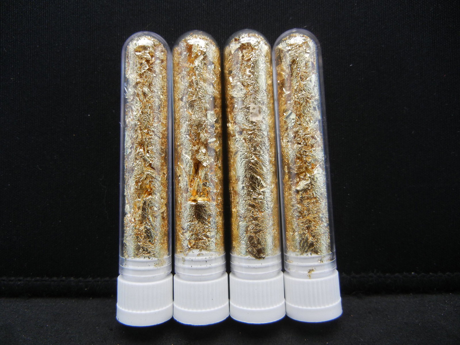 (4) Viles of 22k Gold Leaf Flakes: (4) Viles of 22k Gold Leaf Flakes