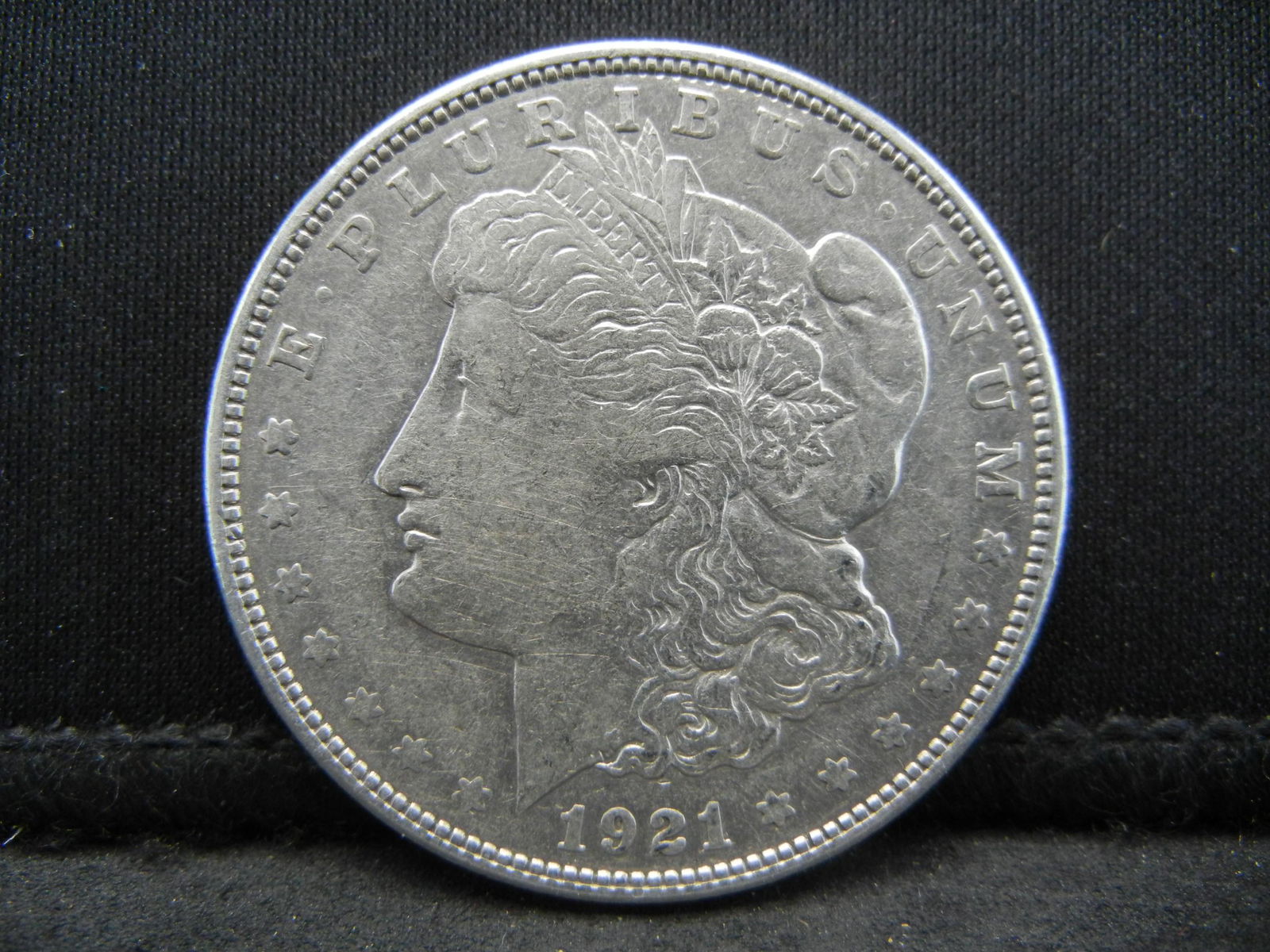 1921-D MORGAN SILVER (90%) DOLLAR, FULL (1 of 2)