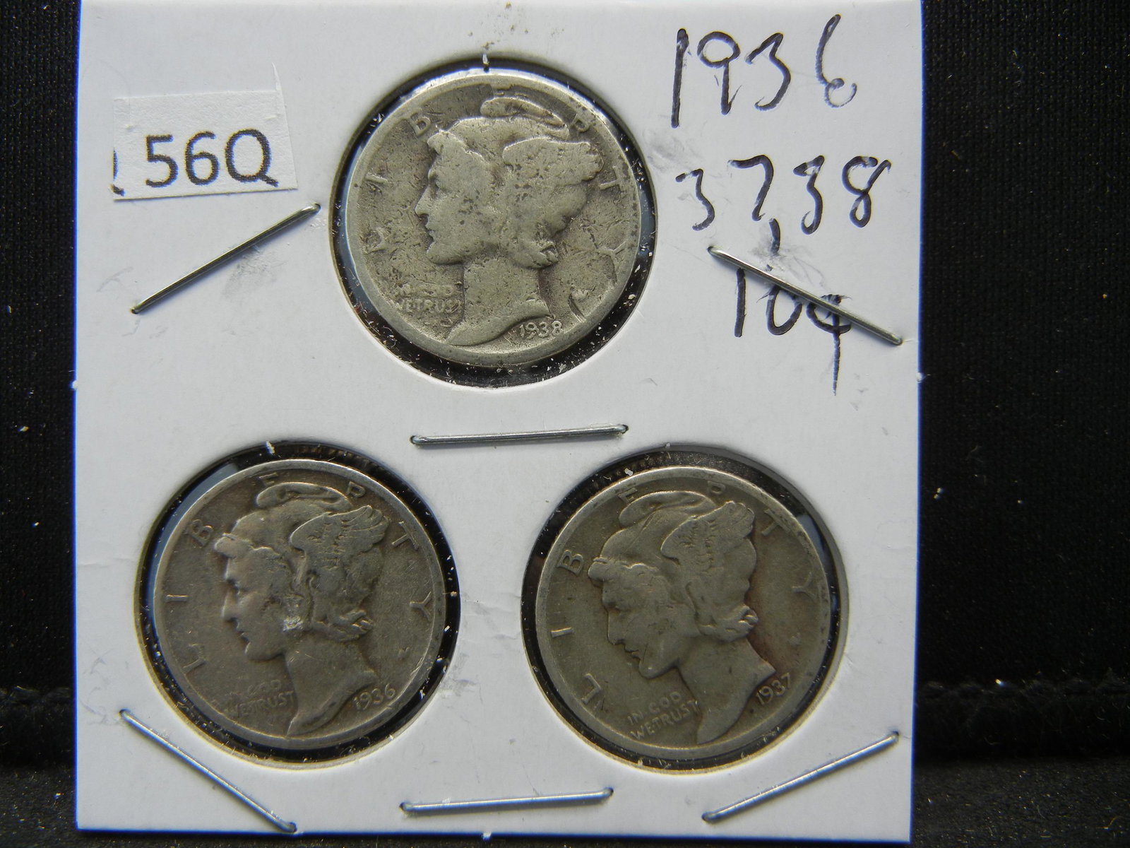 1936, 37, 38 Mercury Dimes (1 of 2)