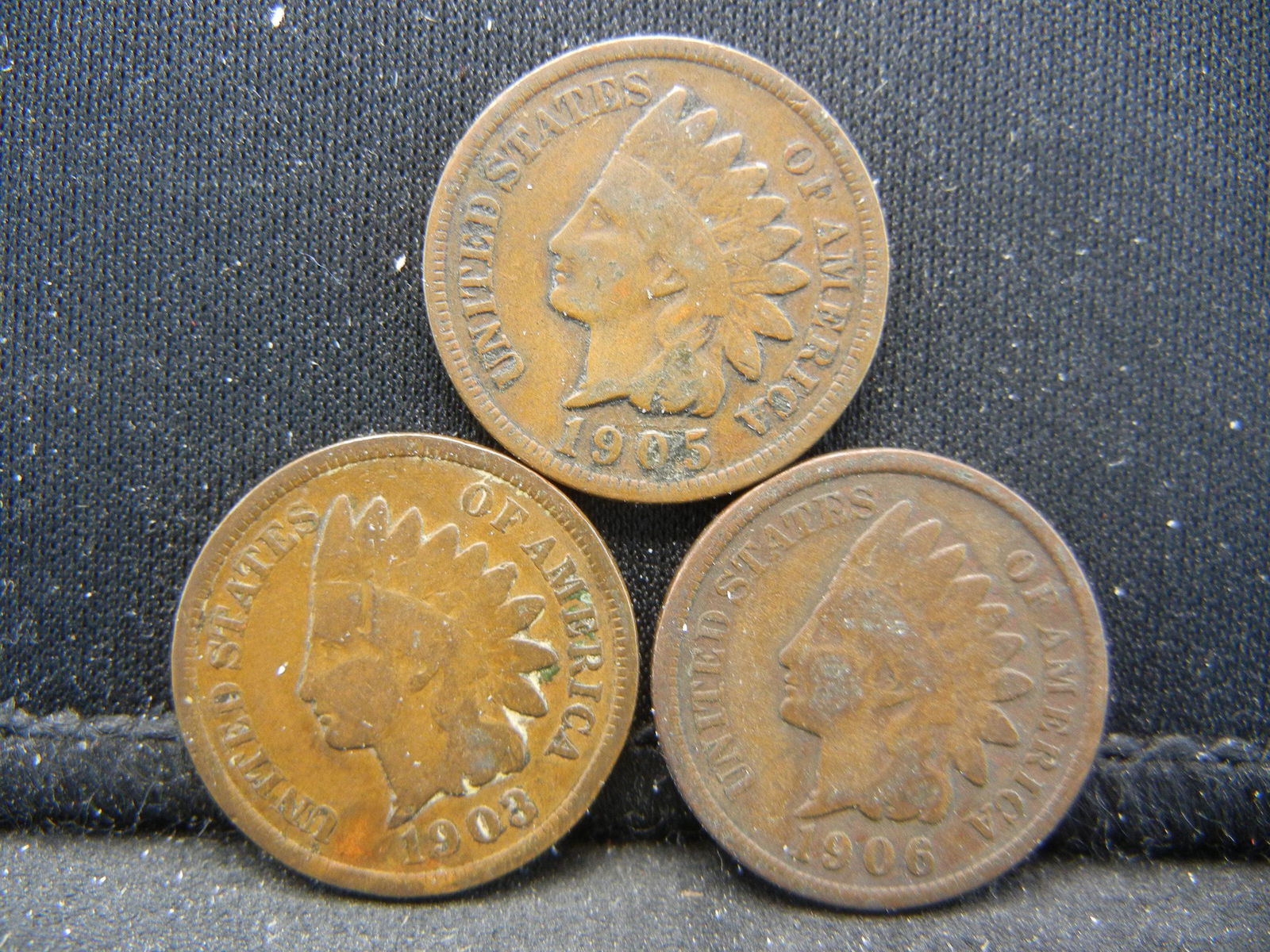 (3) Indian Head Cents 1903, 05, 06 (1 of 2)