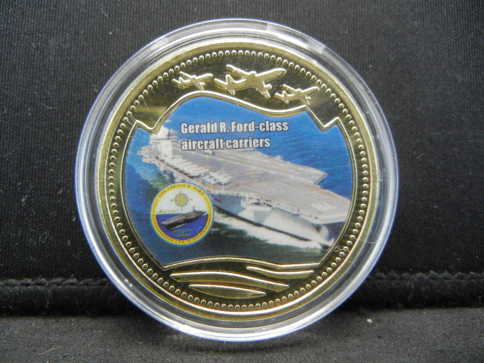 (GERALD R. FORD/AIRCRAFT CARRIER), PROOF, Encapsulated: (GERALD R. FORD/AIRCRAFT CARRIER), PROOF, Encapsulated For Future Preservation, Novelty,