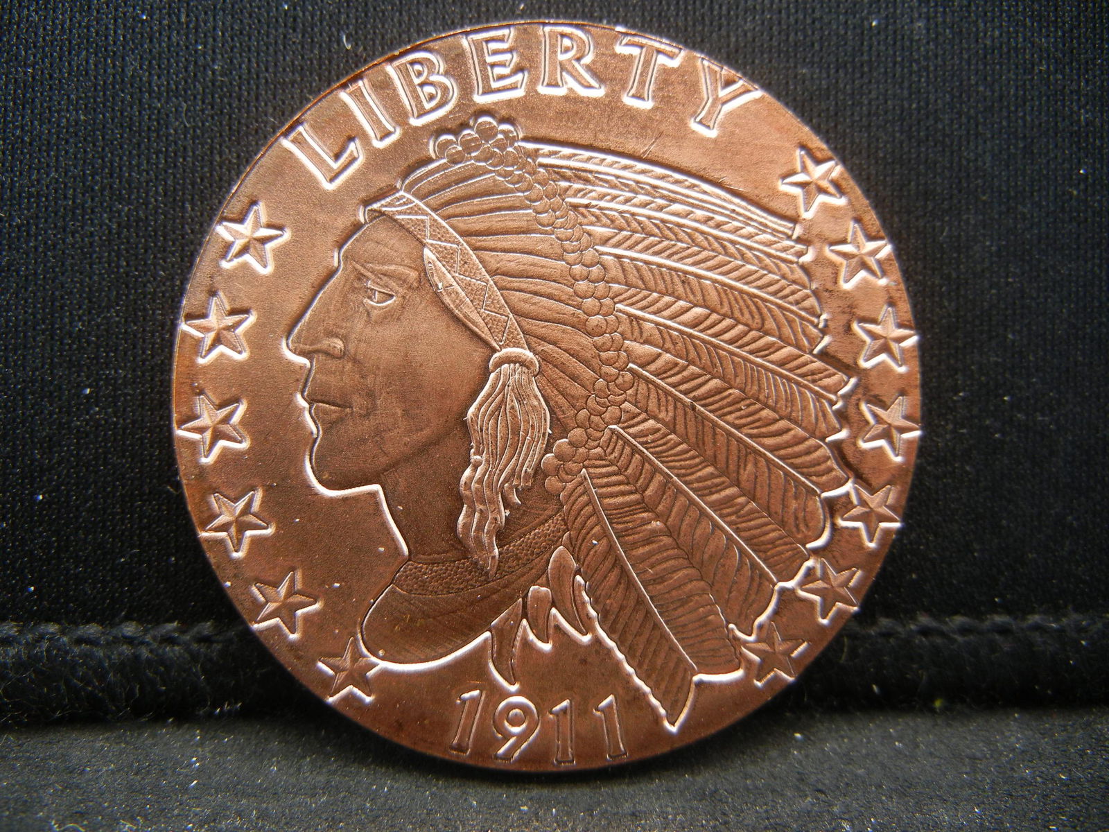 .999 1 Oz. Copper Round 1911 Indian Head Design (1 of 2)
