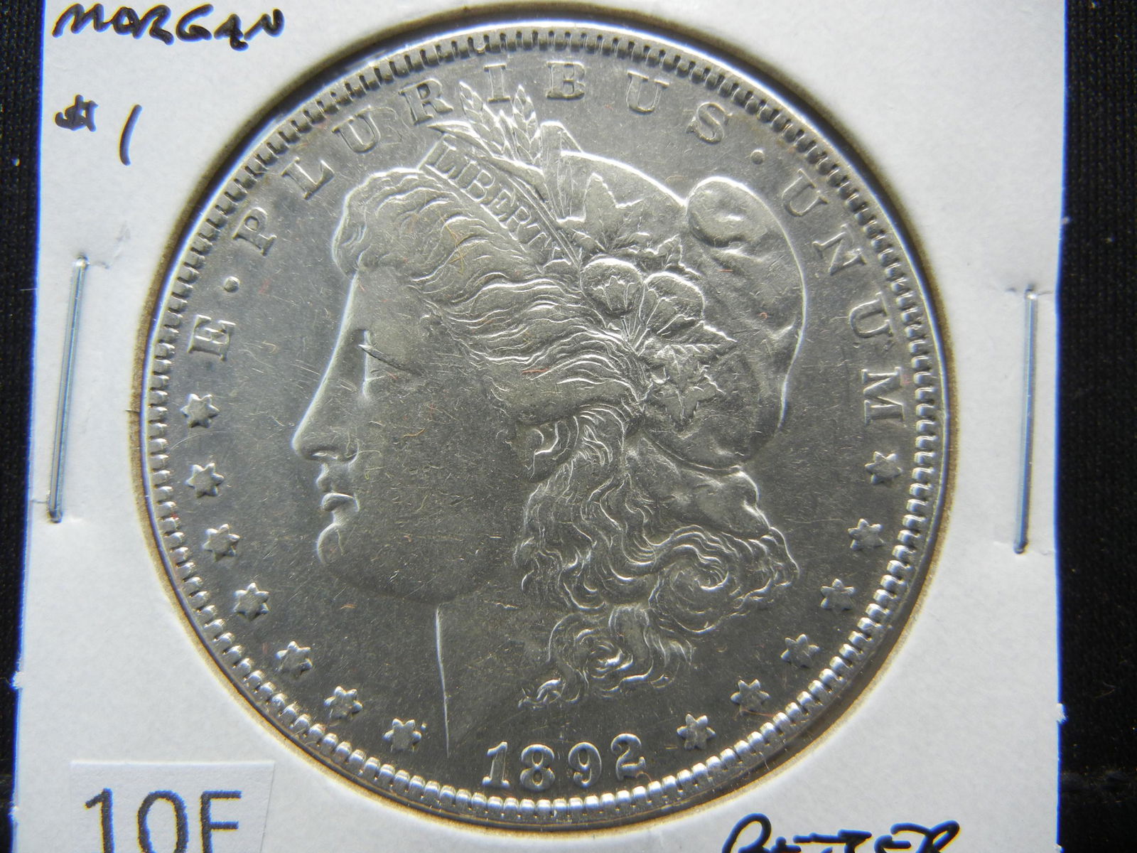 1892 Morgan $1.  AU.  Better Date. (1 of 3)