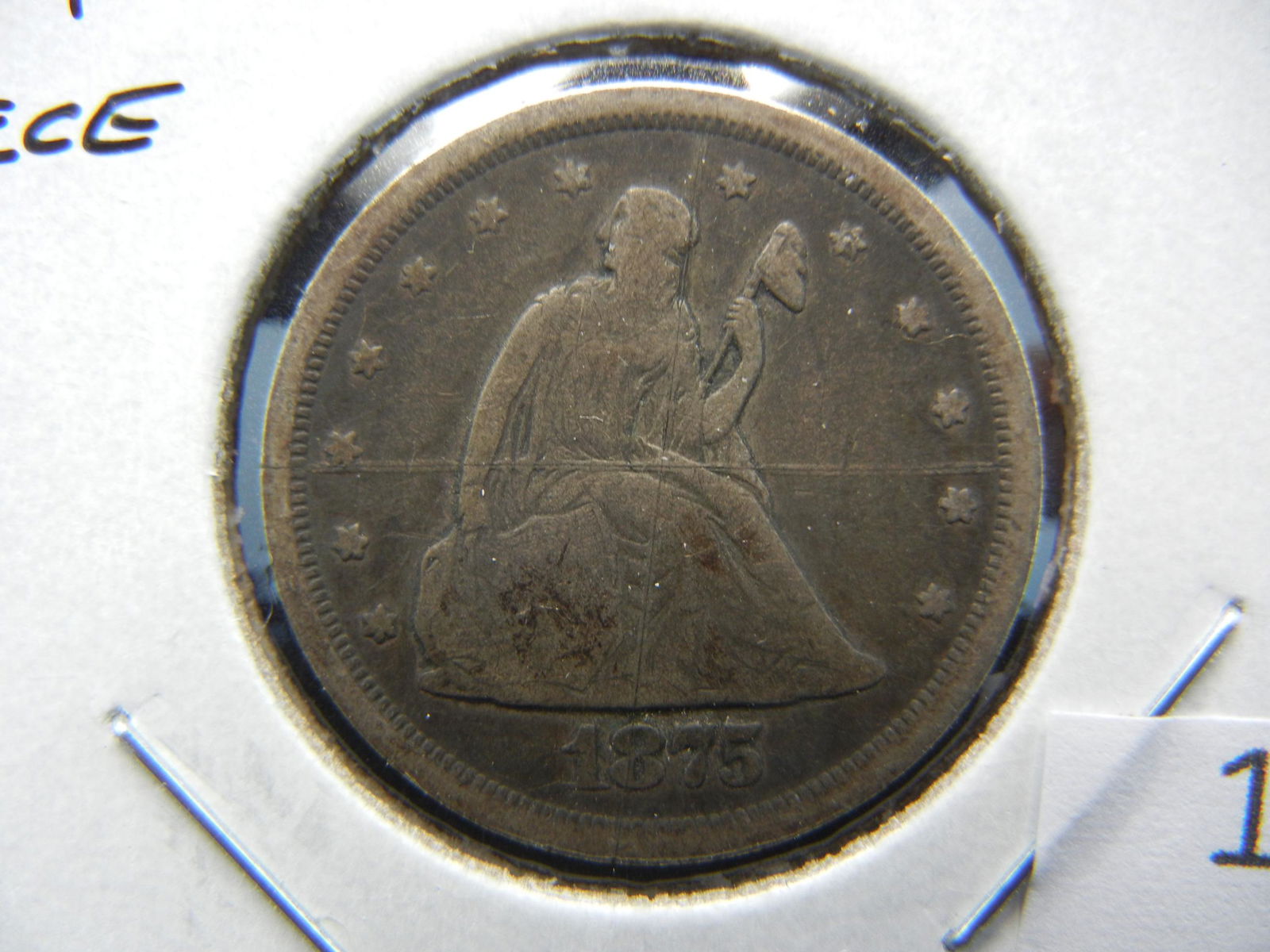 1875-S 20c Piece.  Fine Details.  Scarce Type. (1 of 3)