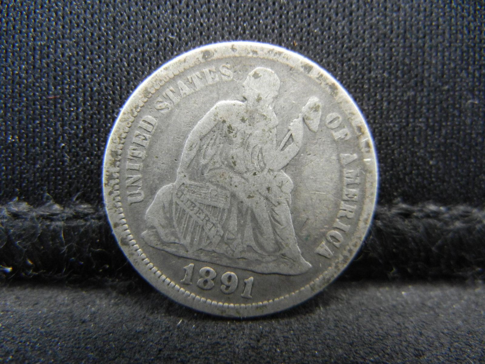 1891-O Seated Liberty Dime, Full Readible "LIBERTY". (1 of 2)
