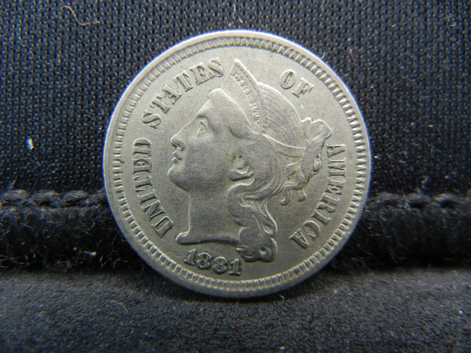 1881 3 Cent Nickel, XF+ Condition. (1 of 2)