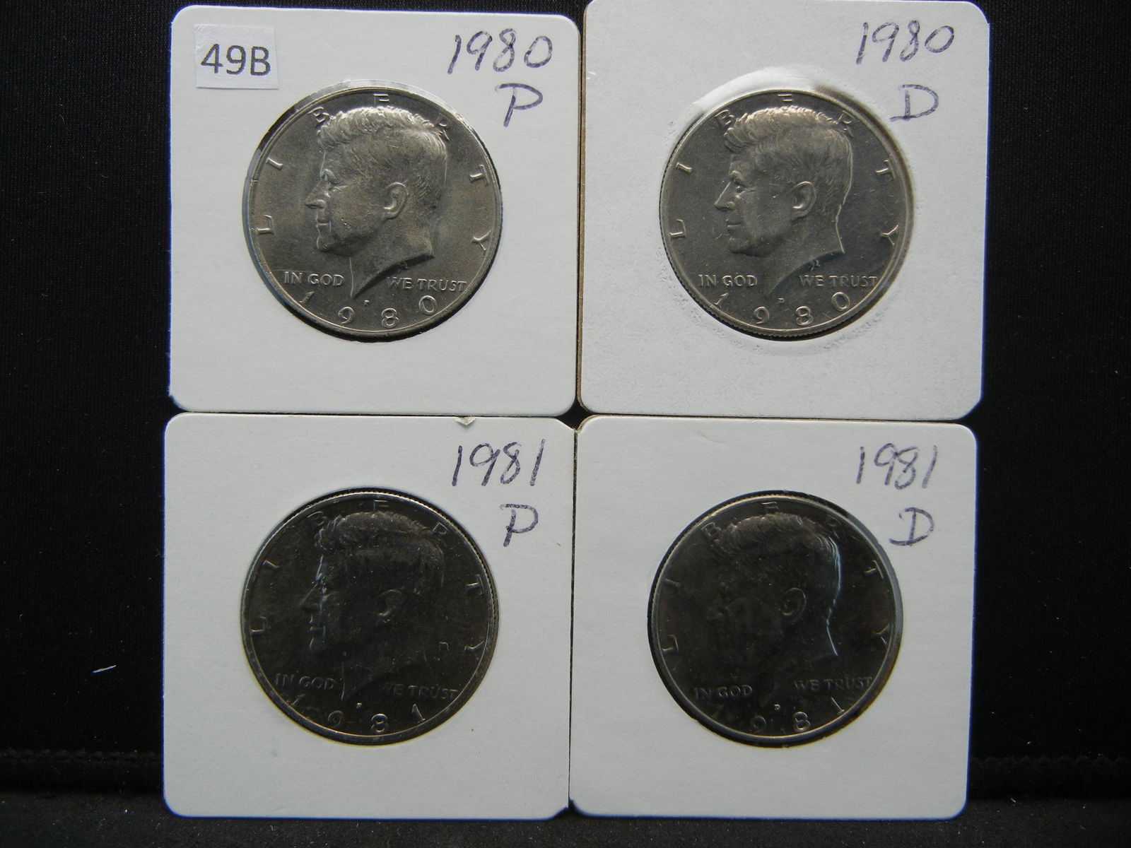 1980 PD 1981 PD Kennedy Half Dollars (1 of 5)