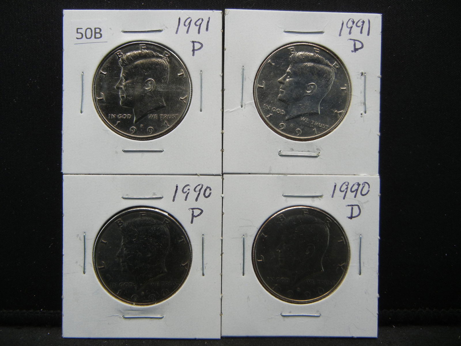 1990 PD 1991 PD Kennedy Half Dollars (1 of 5)