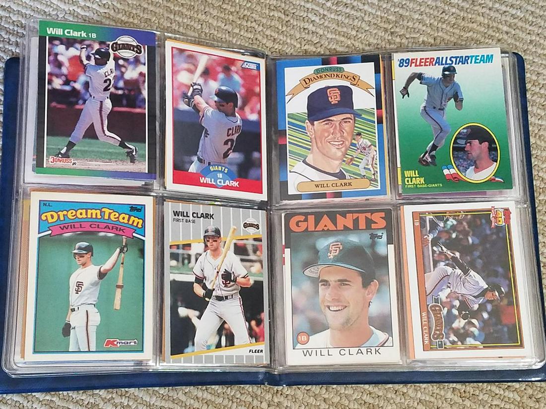 Album of 60+ Will Clark Baseball Cards w/ 1986 Traded (1 of 4)