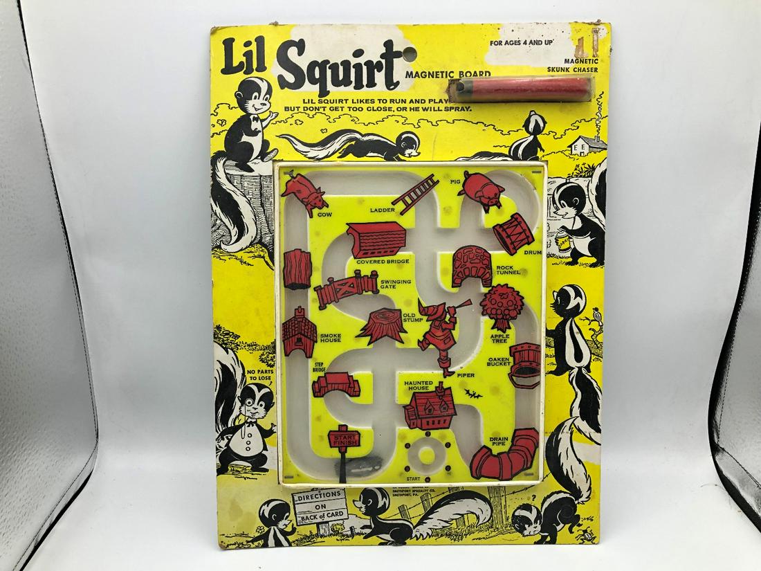 1963 Lil Squirt Magnetic Board Game: 1963 Lil Squirt Magnetic Board Game