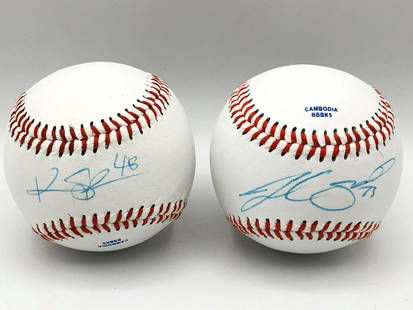 Cincinnati Reds Kevius Sampson & Josh Smith Autographed: Cincinnati Reds Kevius Sampson & Josh Smith Autographed Baseballs