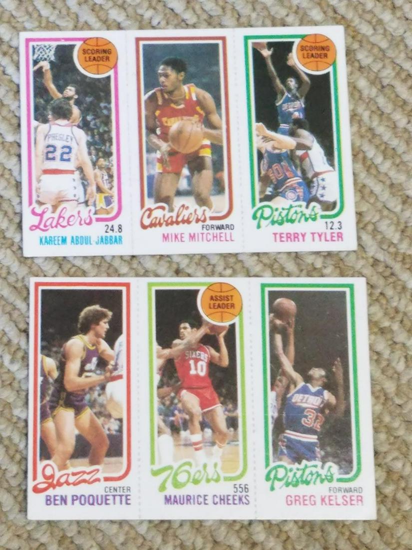 1980-81 Topps Basketball Lot of (10) w/ Jabbar, Cheeks, (1 of 3)