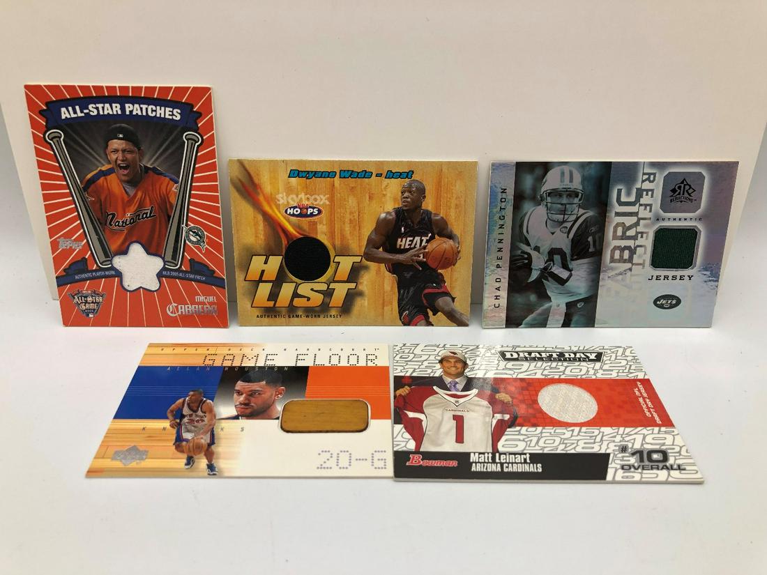 Lot of Game Used Memorabilia Cards - Miguel Cabrera, (1 of 2)