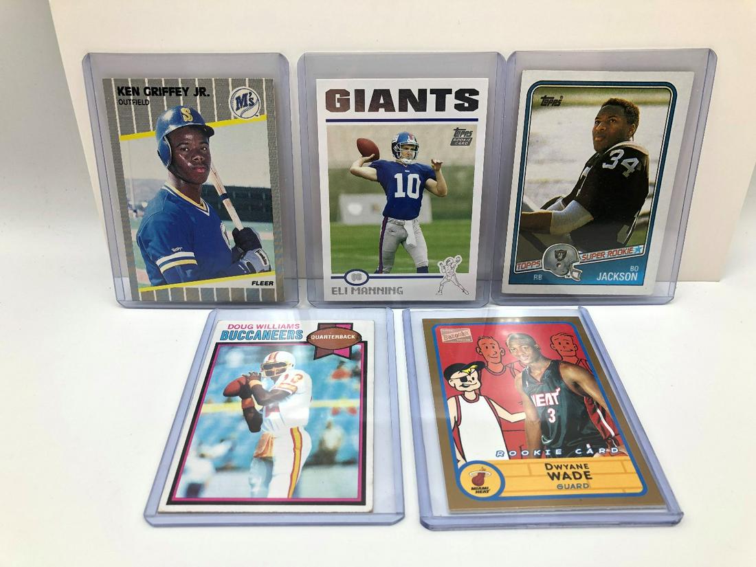 Lot of Misc Rookie Cards - Ken Griffey Jr, Eli Manning, (1 of 1)