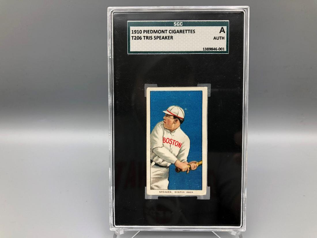 1909 (1910) T206 Tris Speaker Rookie Card - Piedmont (1 of 4)