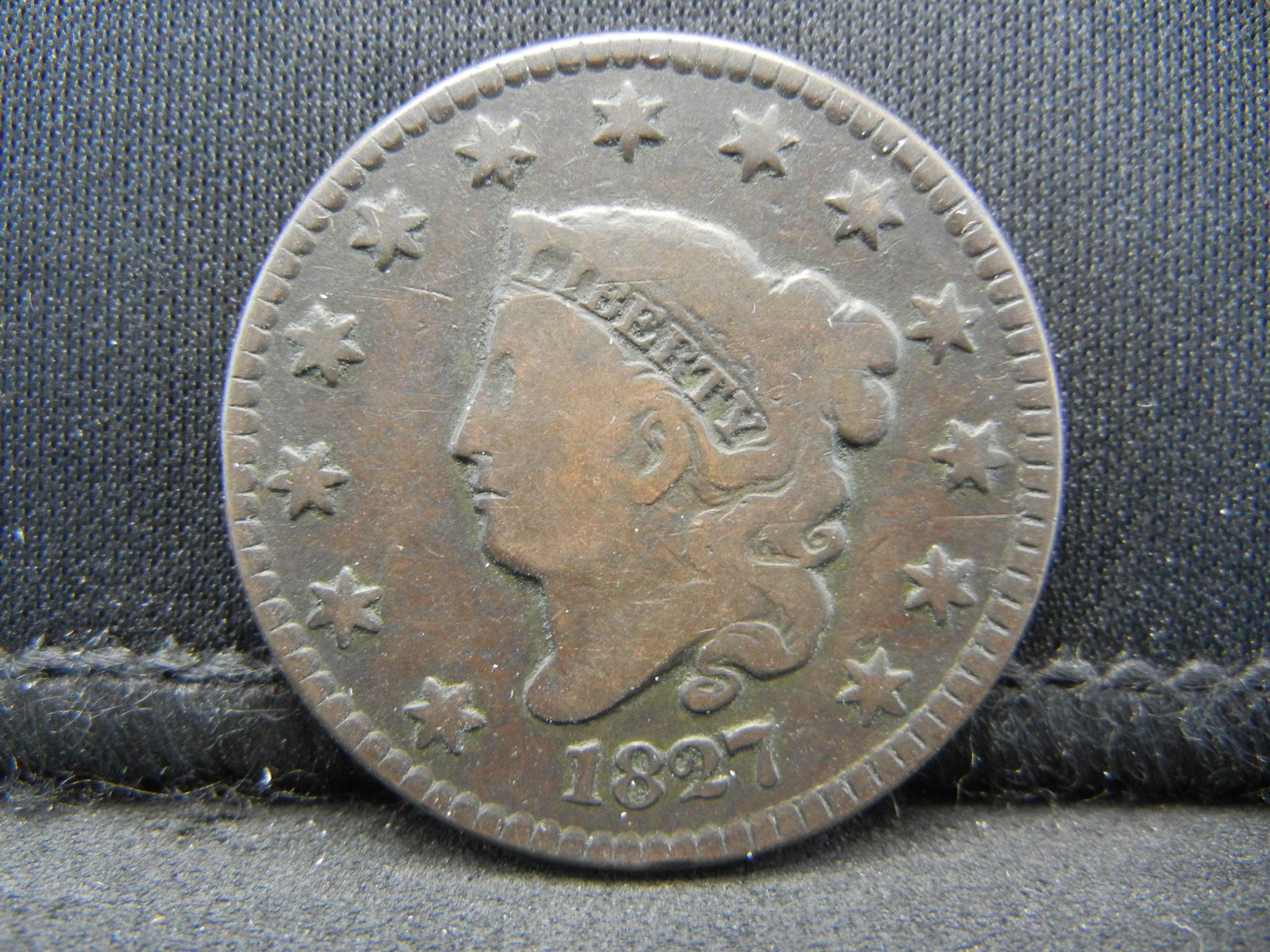 1827 Large Cent  Semi Key date Nice (1 of 2)