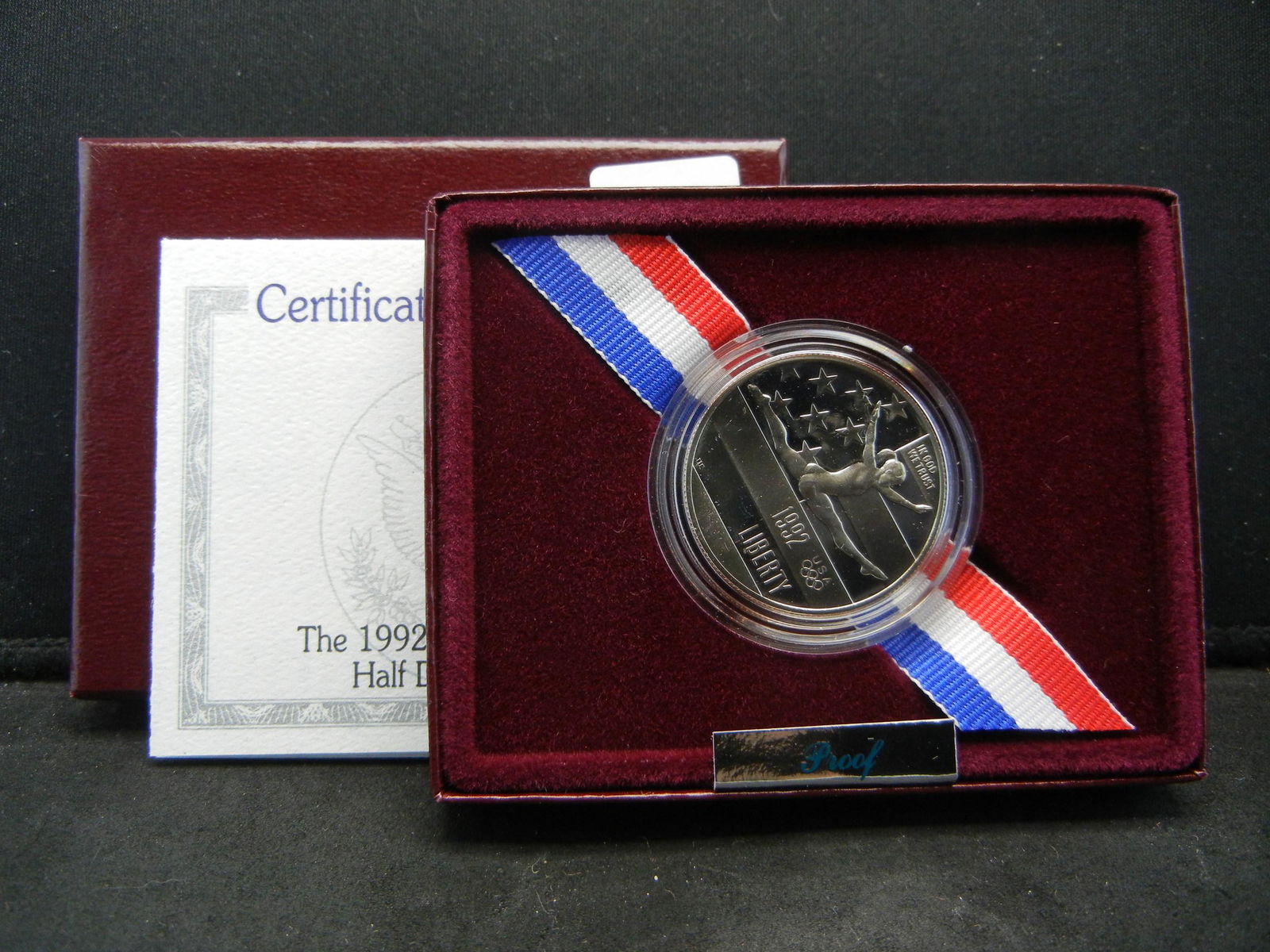1992 Proof half dollar Olympic  coin from the US Mint (1 of 4)