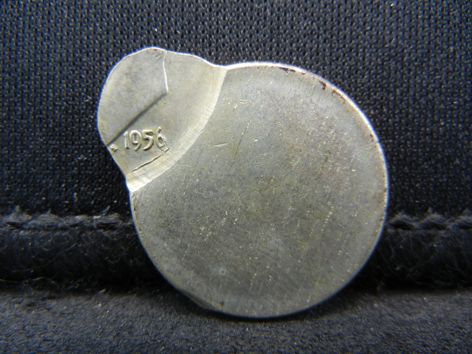 1956 Silver Dime 85% Off Center Cool Planchet (1 of 2)