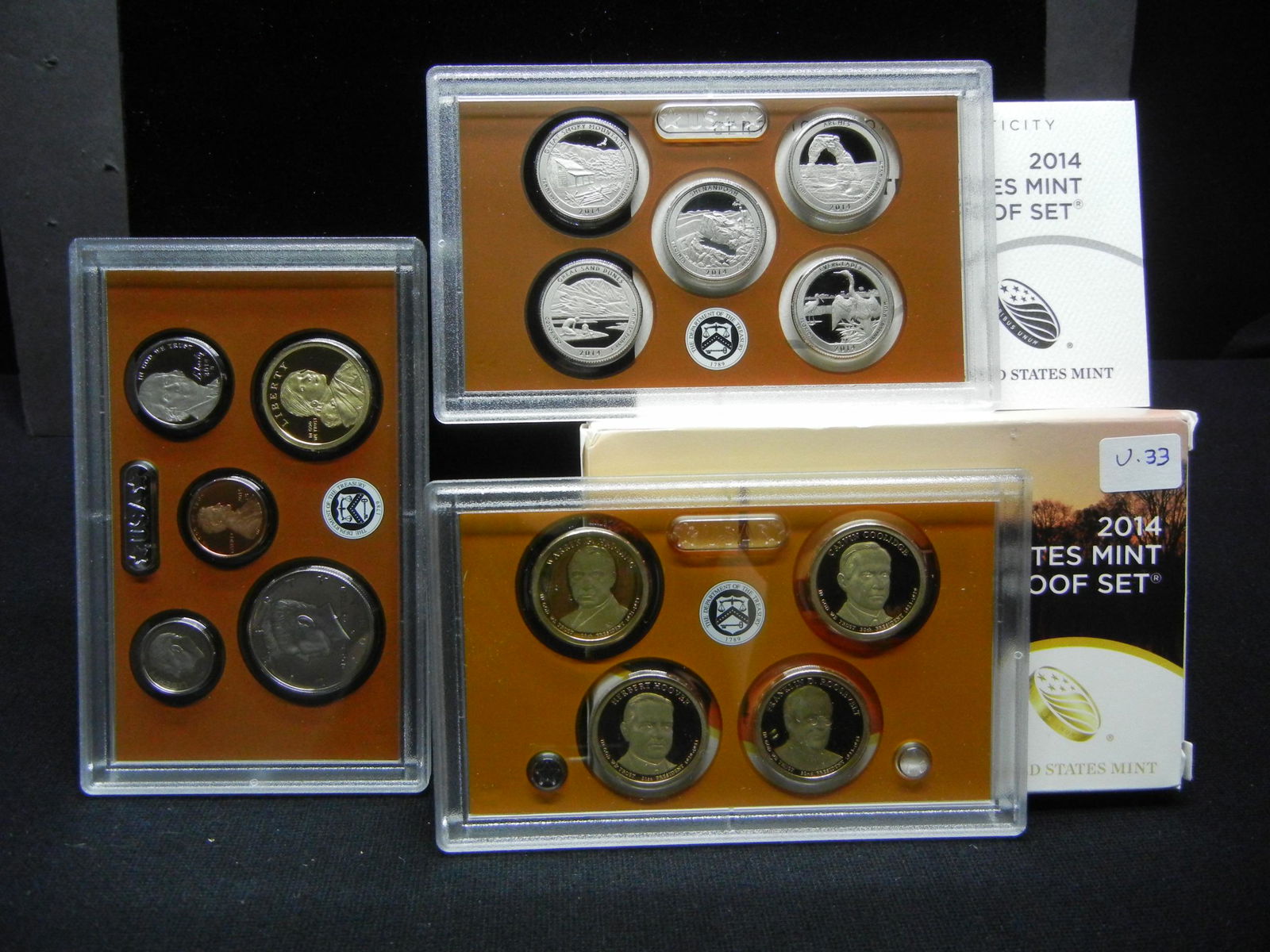 2014 US 14 Coin Proof Set. Gem Proof coins with mint (1 of 9)