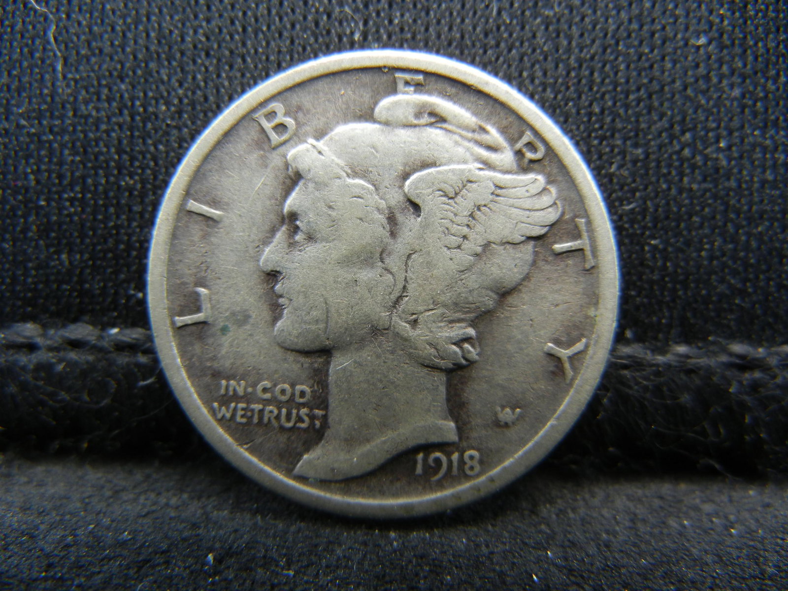1918 D Mercury Dime XF (1 of 2)
