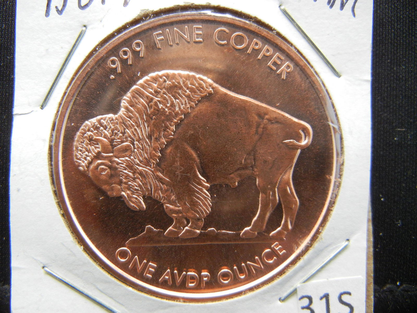 Buffalo Copper Round .999 Fine Coin 1 AVDP Oz (1 of 3)
