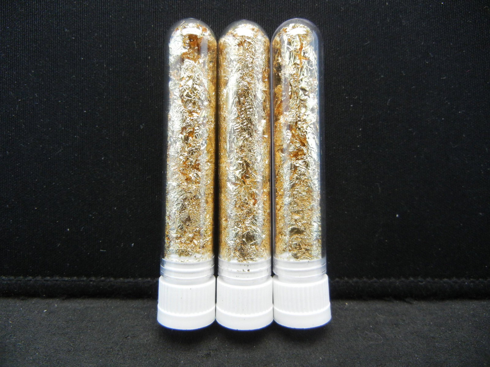 (3) Viles of 22k Gold Leaf Flakes, Can Be Sold: (3) Viles of 22k Gold Leaf Flakes, Can Be Sold Individually, Or Would Make Great Gifts!