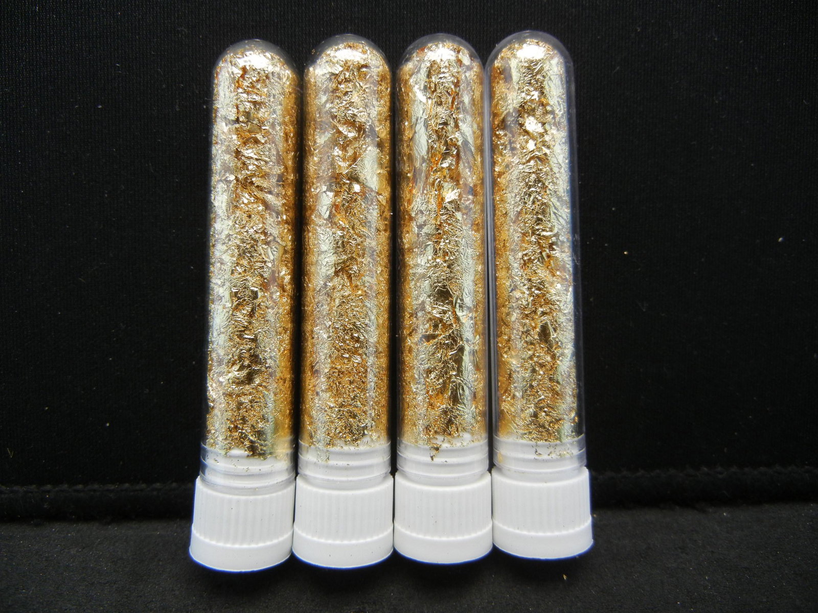 (4) Viles of 22k Gold Leaf Flakes, Can Be Sold: (4) Viles of 22k Gold Leaf Flakes, Can Be Sold Individually, Or Would Make Great Gifts!