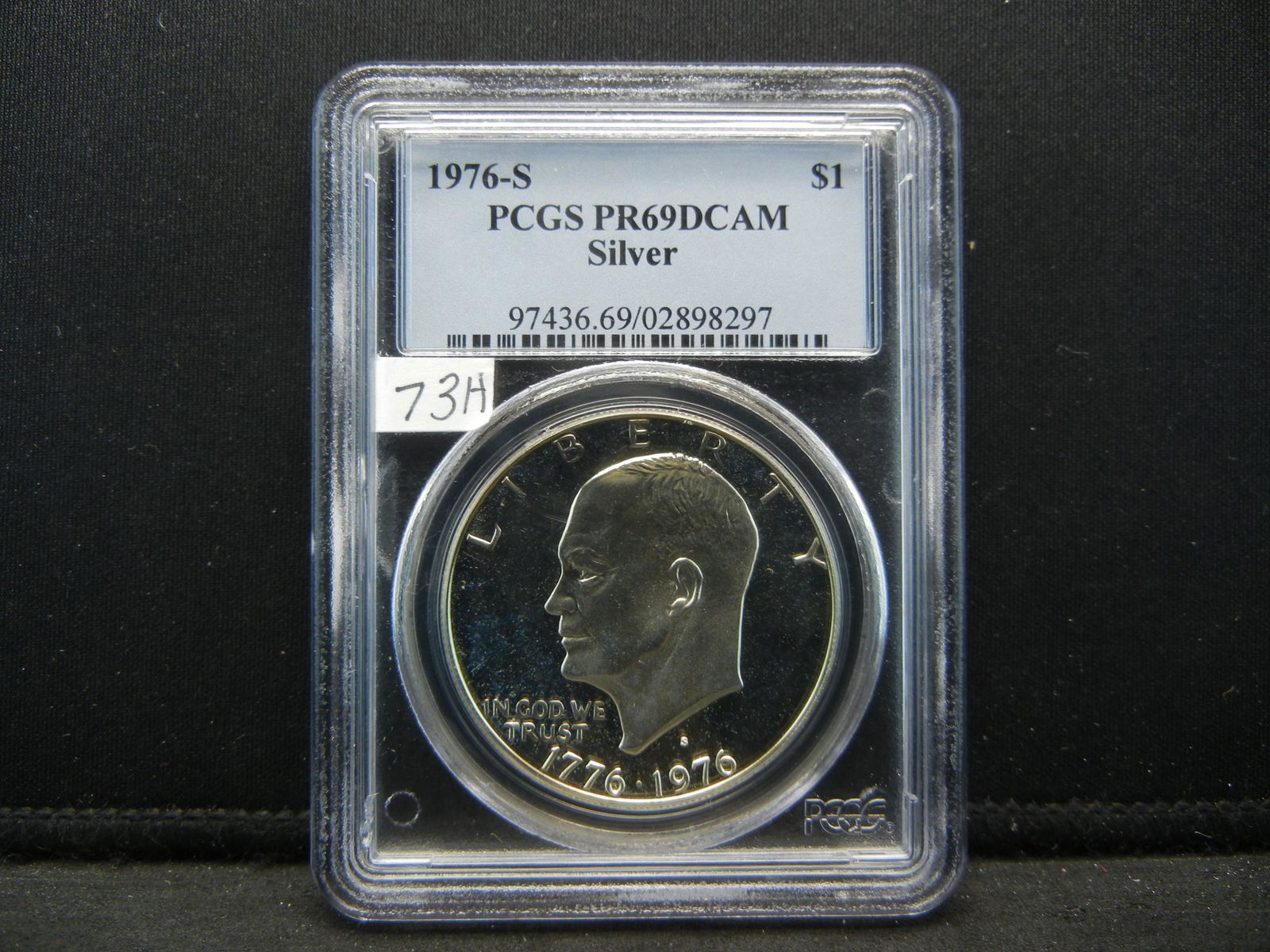 1976-S SILVER Ike Dollar 40%. PCGS PR69 Deep Cameo (1 of 4)