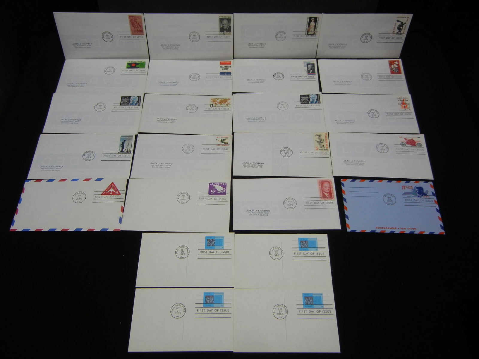20 1965 1st Day of Issue Vintage Stamped Envelopes (1 of 8)
