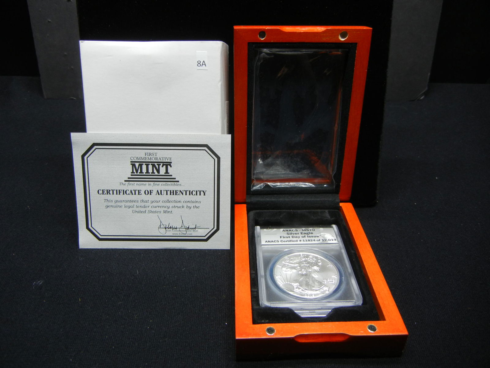 2019 ANACS MS70 Silver Eagle Walking Liberty Dollar, (1 of 8)