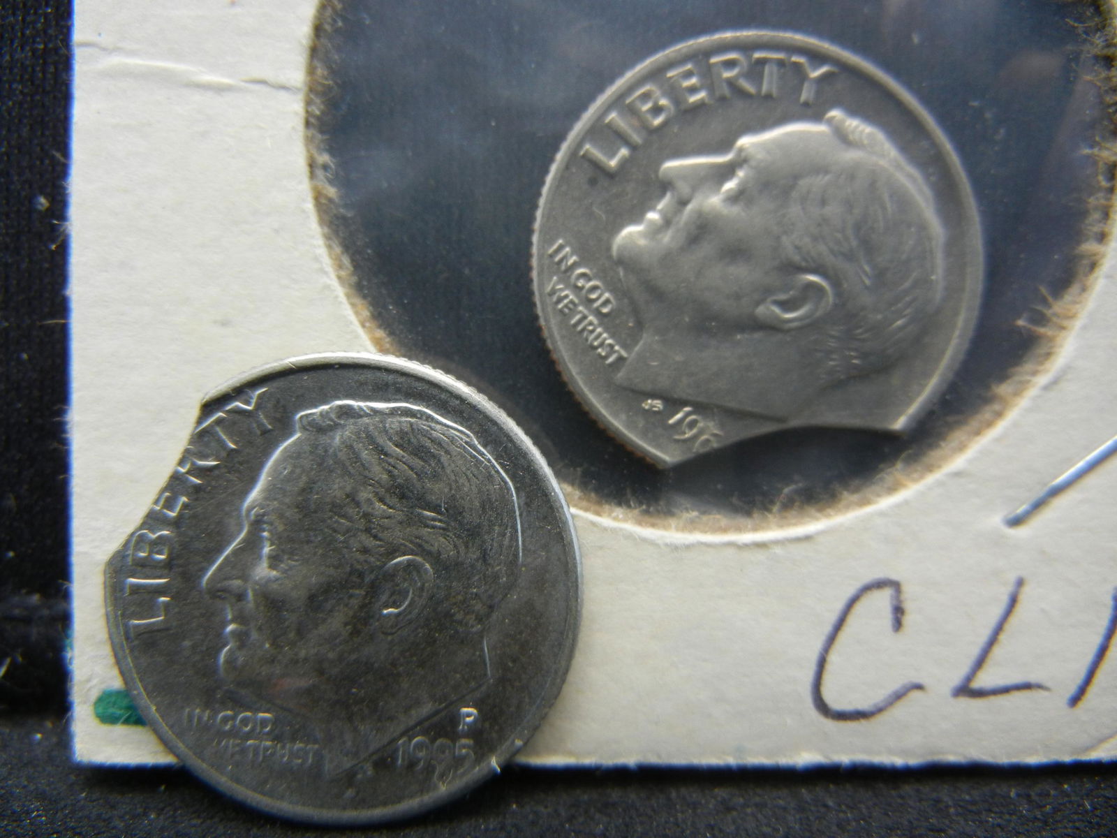 1995 Die Clip Roosevelt Dime, Partial Date Roosevelt Di (1 of 2)