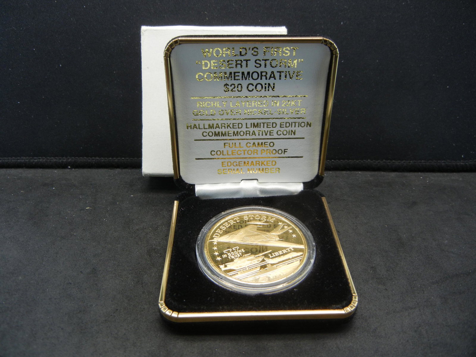 Desert Storm Commemorative Twenty Dollar Coin: Desert Storm Commemorative Twenty Dollar Coin
