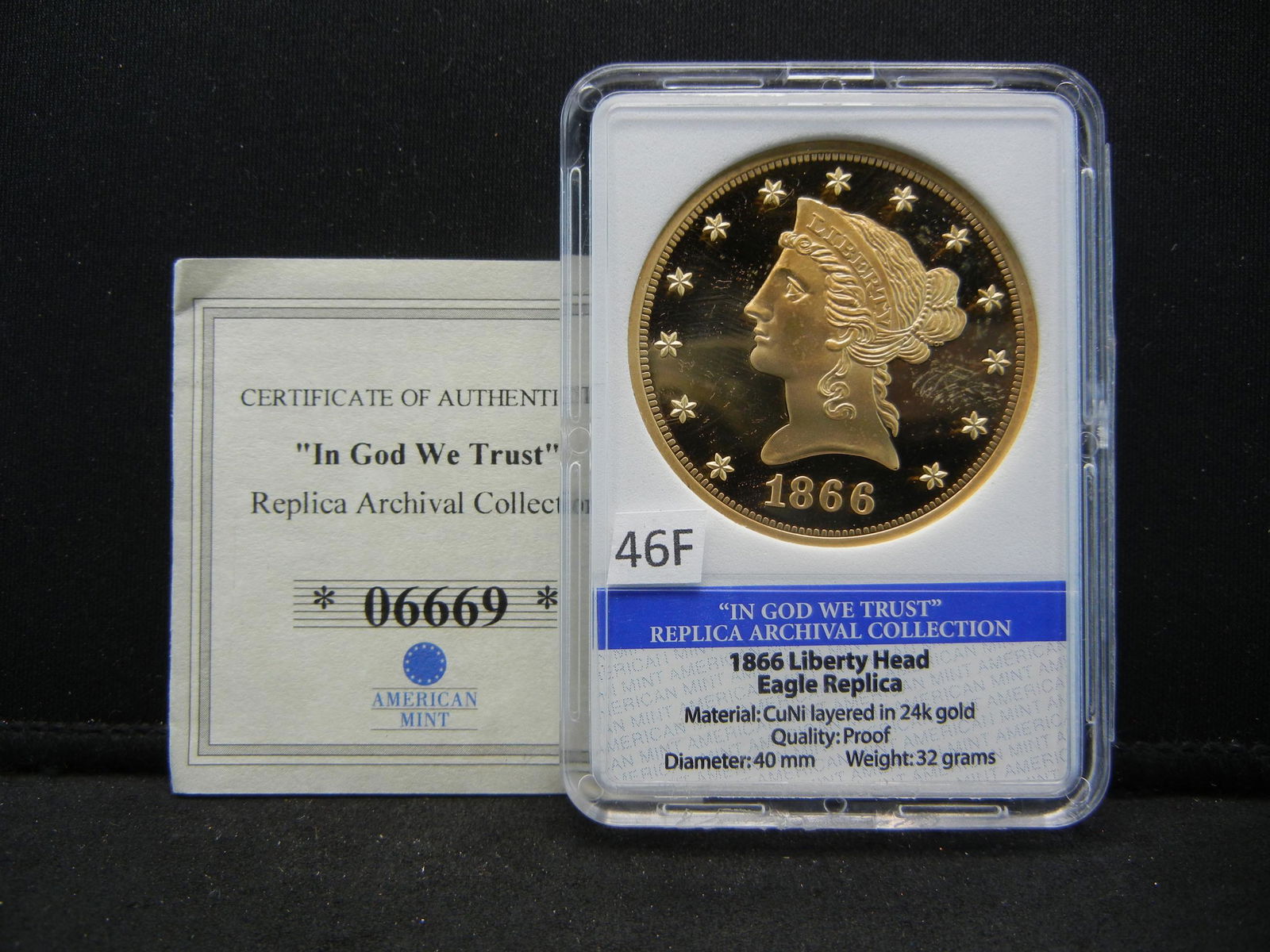 1866 Liberty Head Eagle Replica (1 of 6)