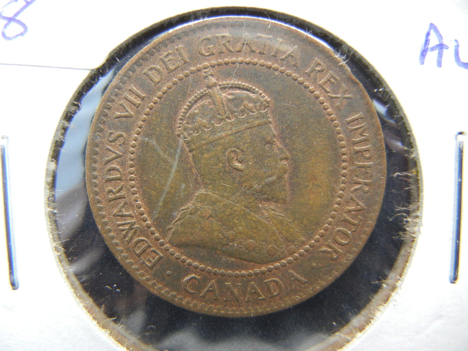1905 Canada Edward VII large cent.  Scarce XF/AU and (1 of 2)