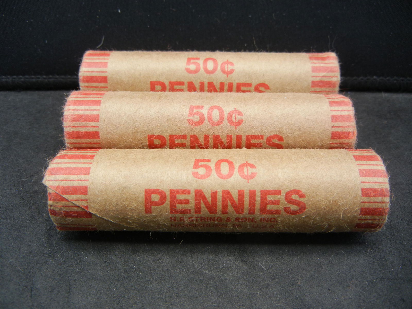 Three Rolls of (50) Lincoln Cents, Mixed Dates (1 of 3)