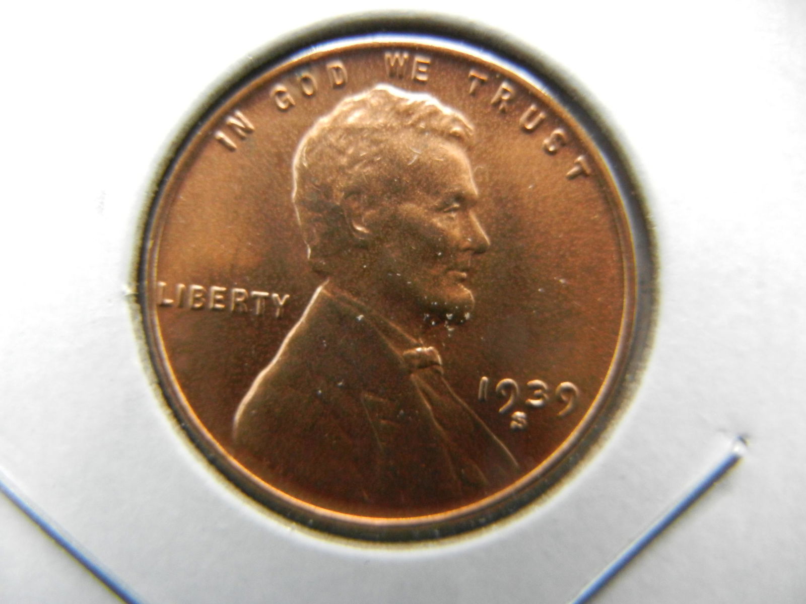 1939-S Lincoln Cent.  GEM RED BU. (1 of 2)