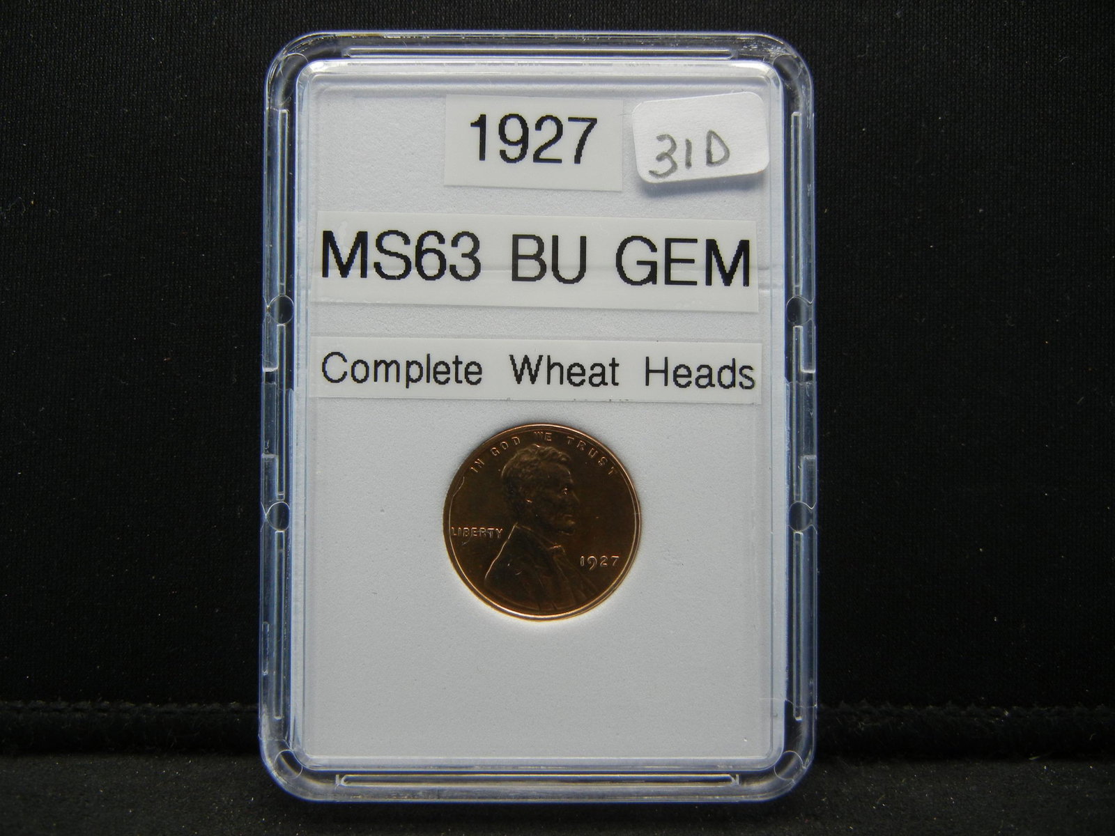 1927 Wheat Cent, Complete Wheatheads, BU (1 of 4)
