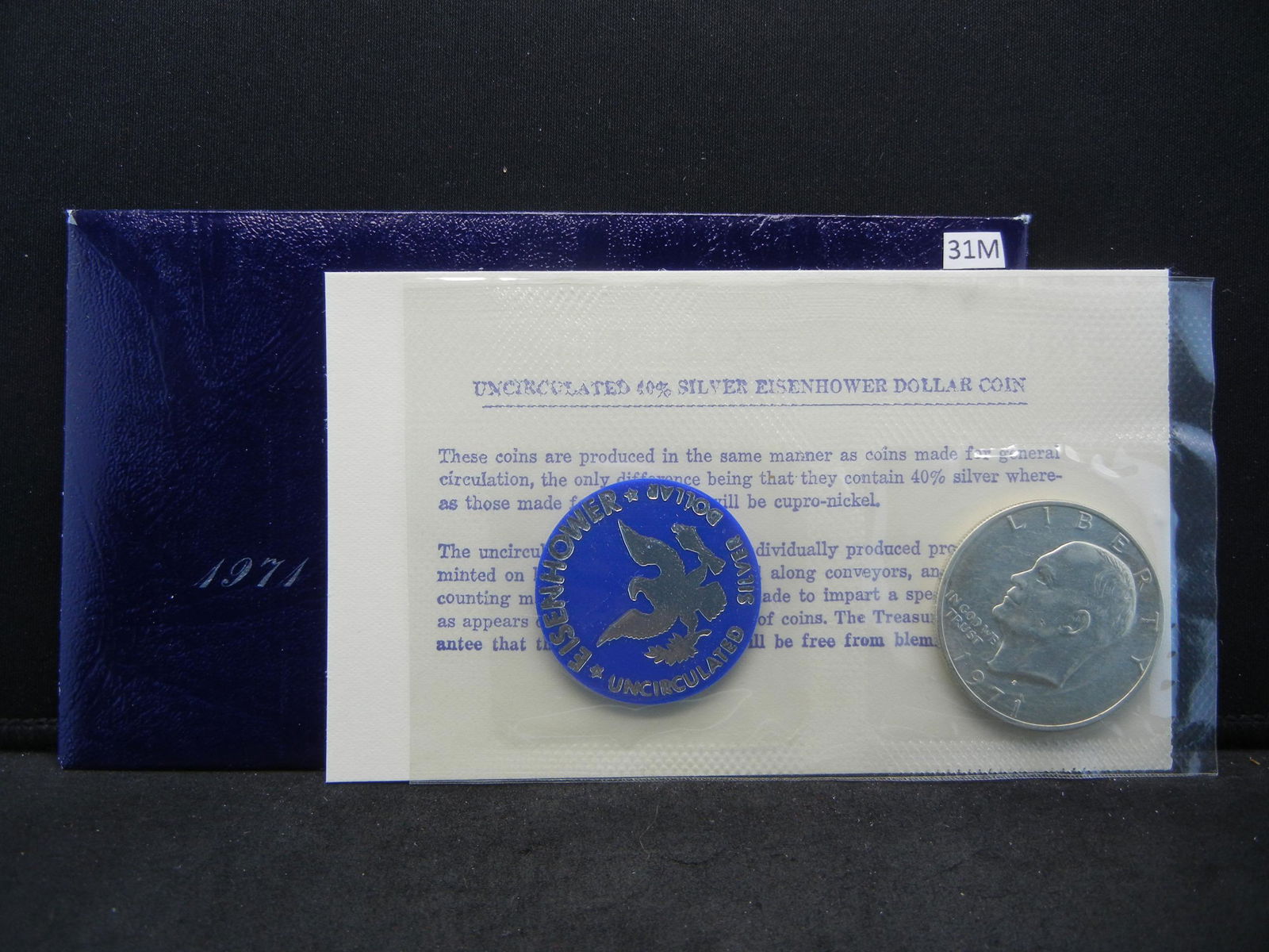 1971-S Eisenhower "Blue Pack" 40% Silver Silver Dollar (1 of 4)