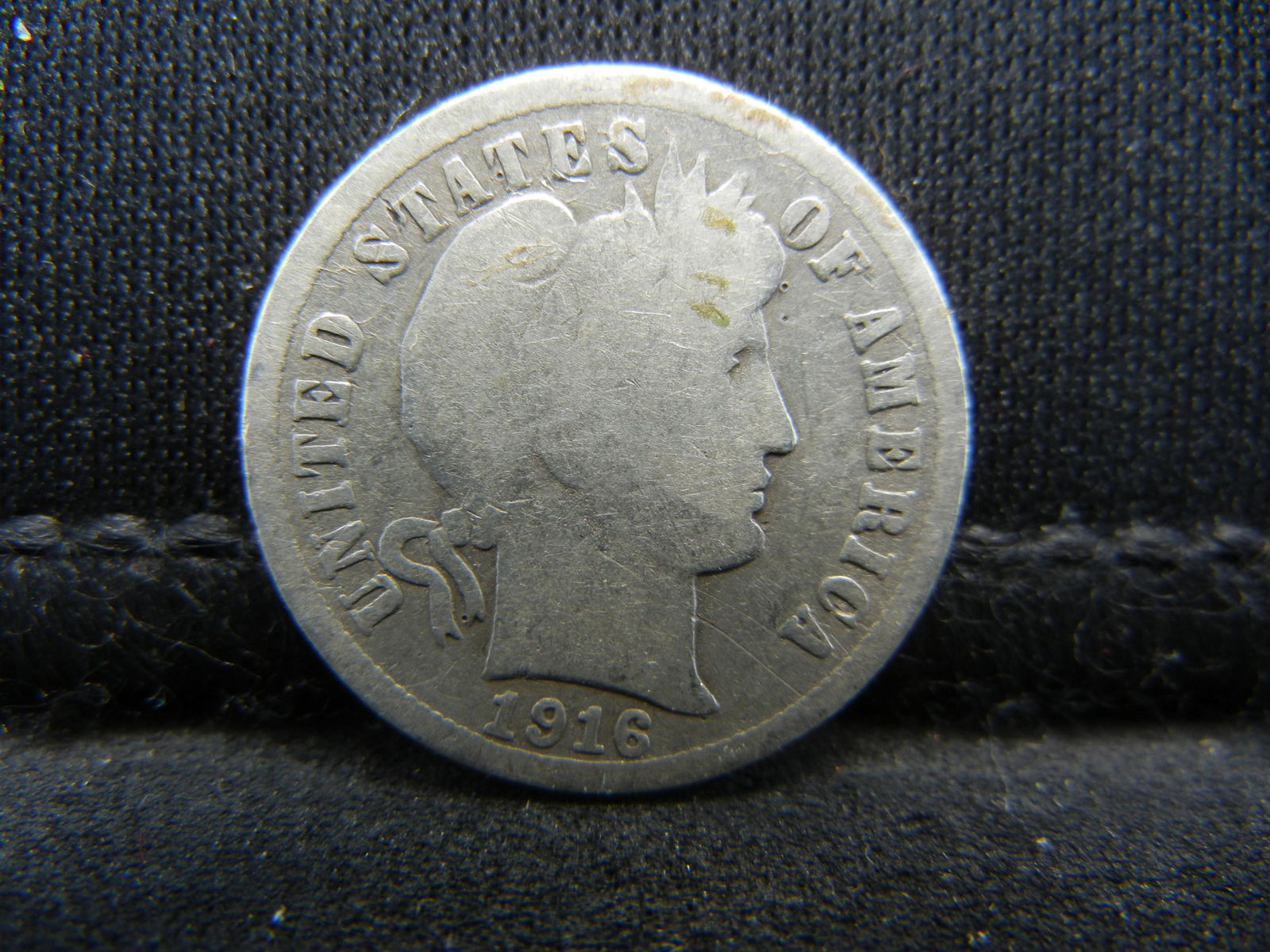 1916 SILVER (90%) BARBER DIME (1 of 2)
