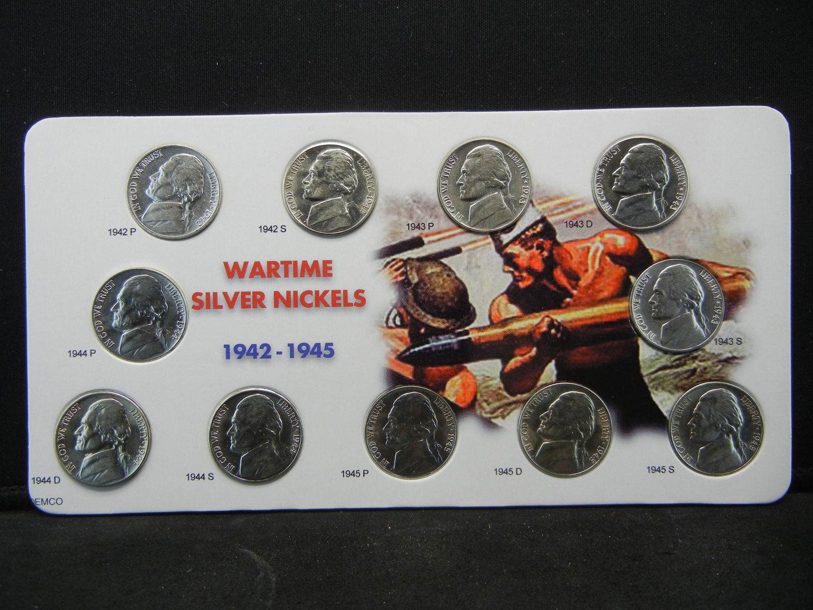 Complete War Nickel Set Higher Grade in Display (1 of 2)