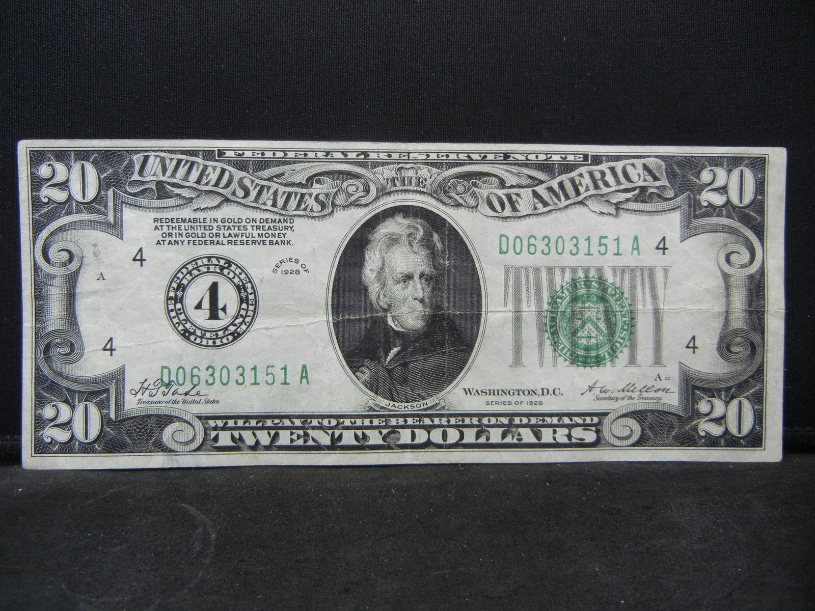 1928 $20.00 Federal Reserve Note (1 of 3)