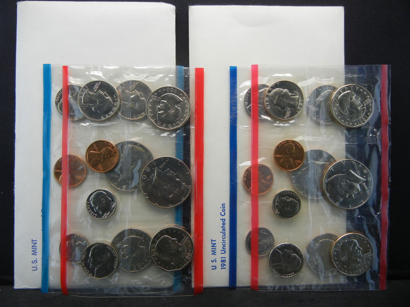 1980, 1981 United States Uncirculated P & D Mint Sets (1 of 9)