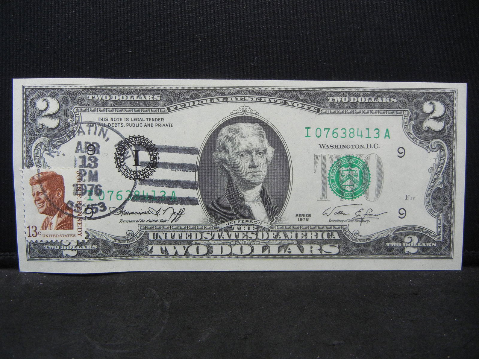 Series 1976 United States $2.00 Federal Reserve Note - (1 of 4)