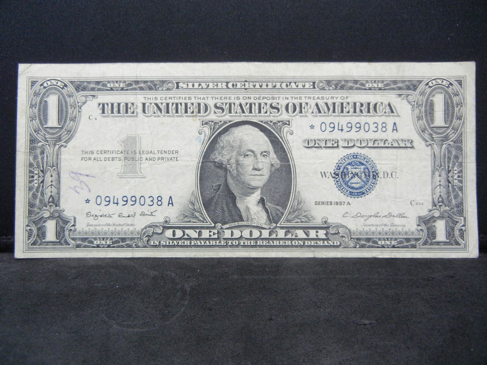 1957 A Star Note One Dollar Silver Certificate (1 of 3)
