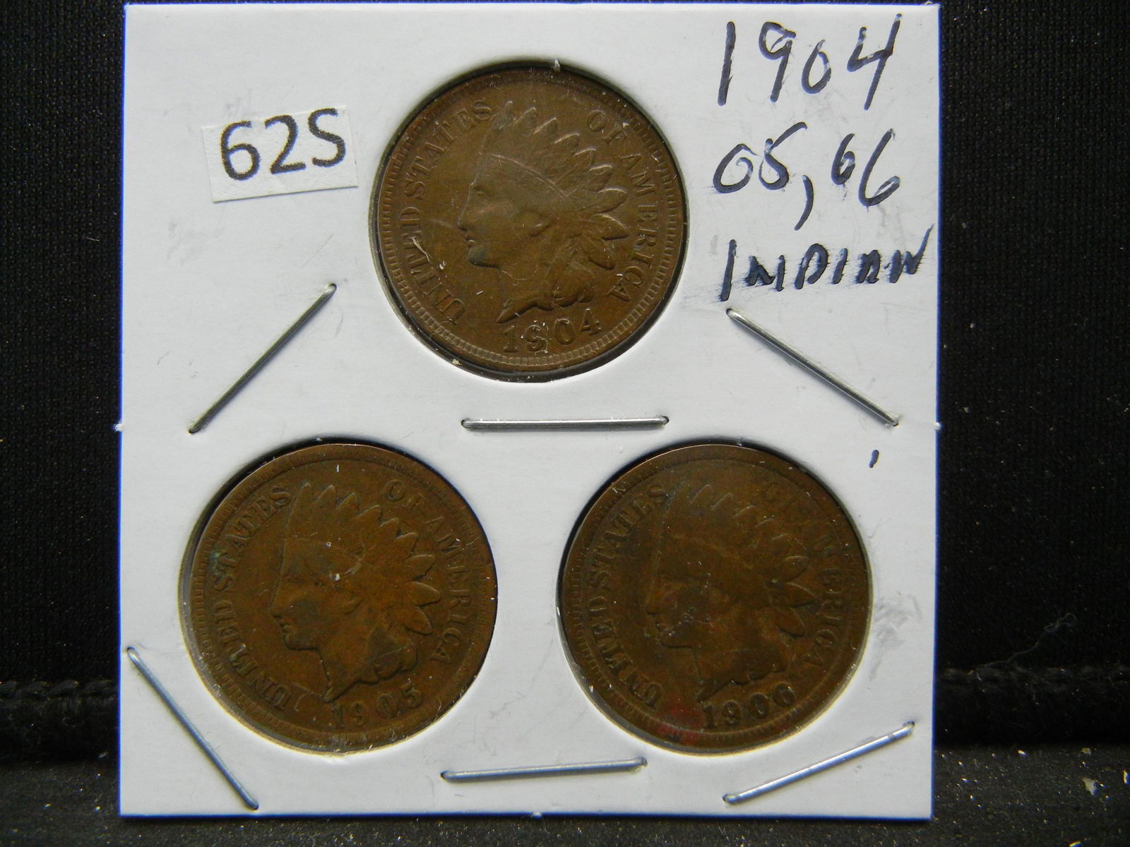 (3) Indian Head Cents, 1904, 05, 06 (1 of 2)