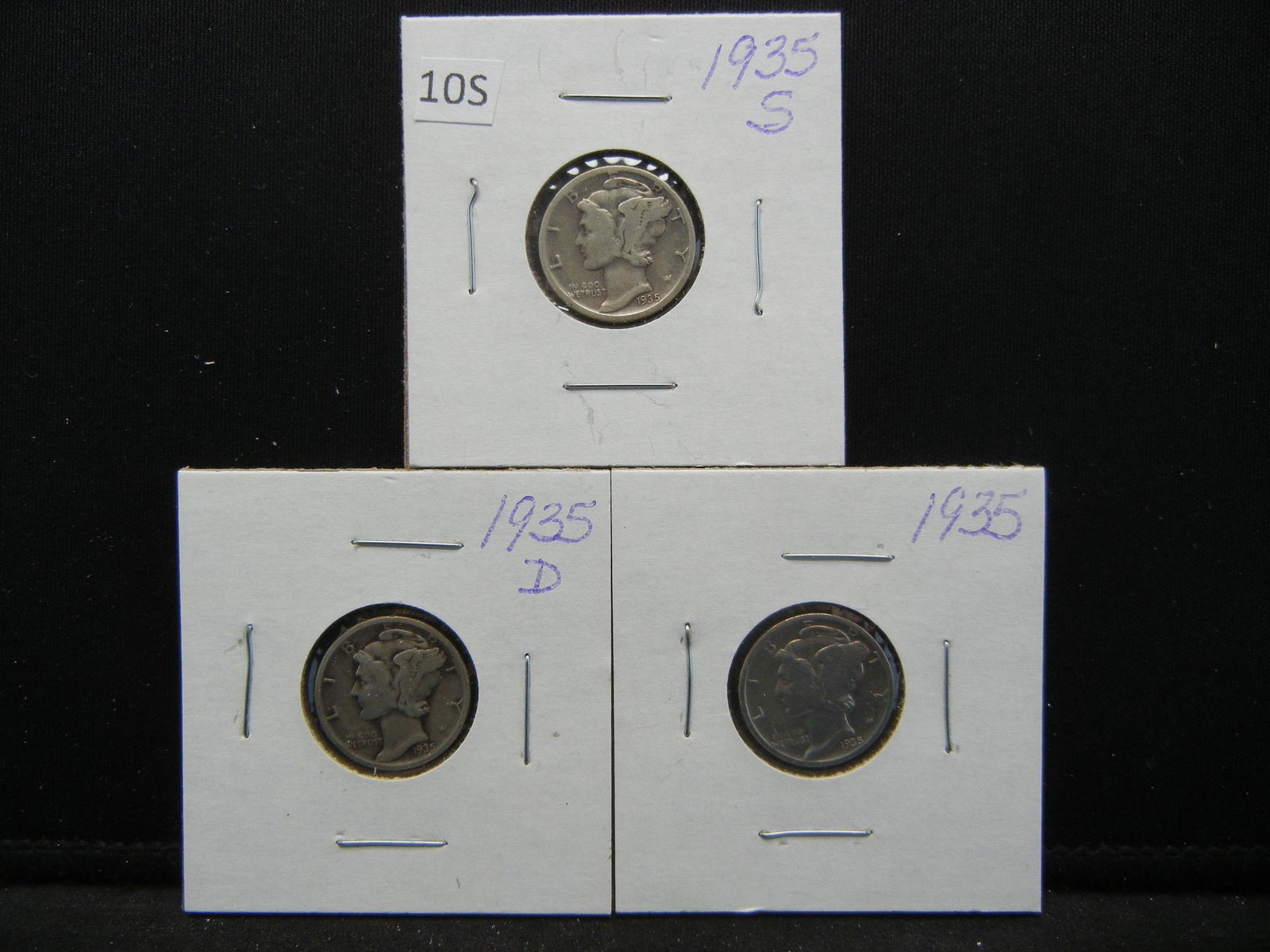 1935 PDS Mercury Dimes (1 of 5)