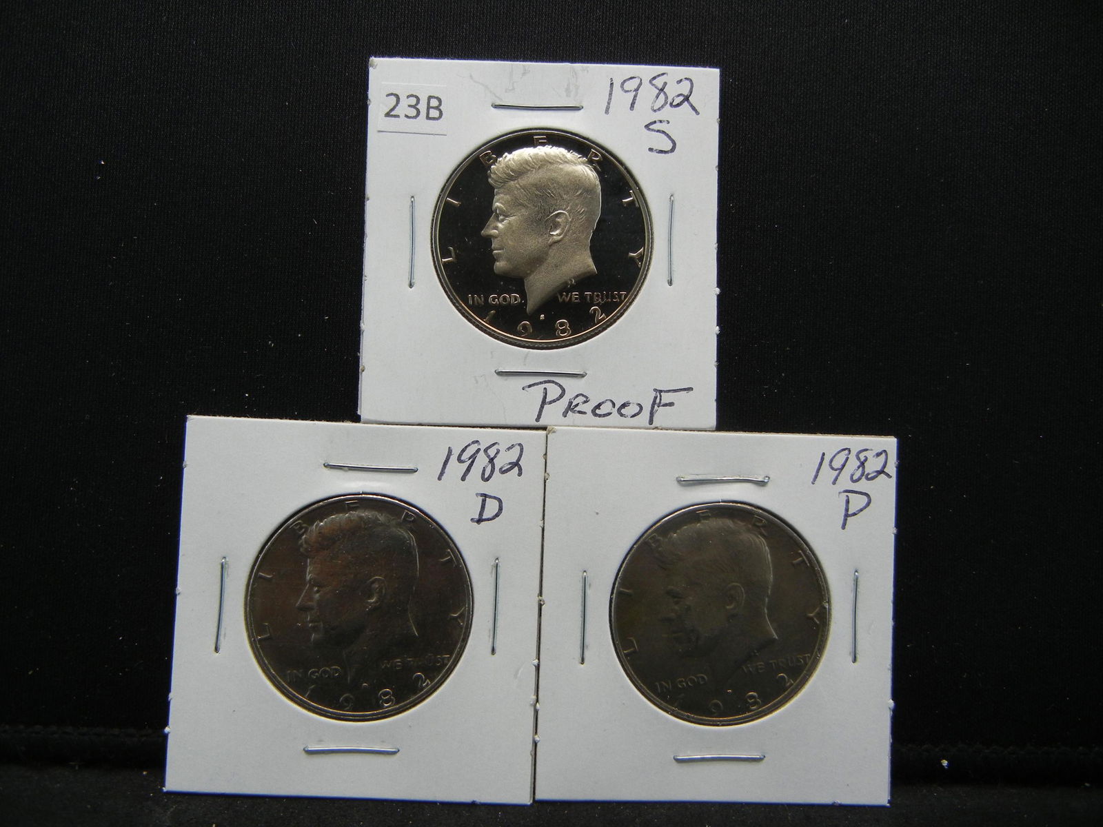 1982 S Proof, and 82 PD Kennedy Half Dollars (1 of 5)
