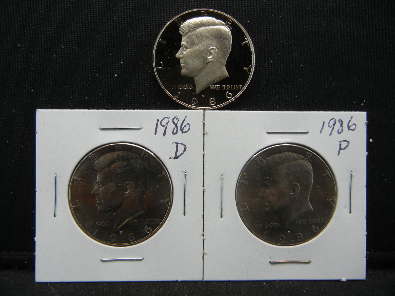 1986 S Proof, and 86 PD Kennedy Half Dollars (1 of 5)