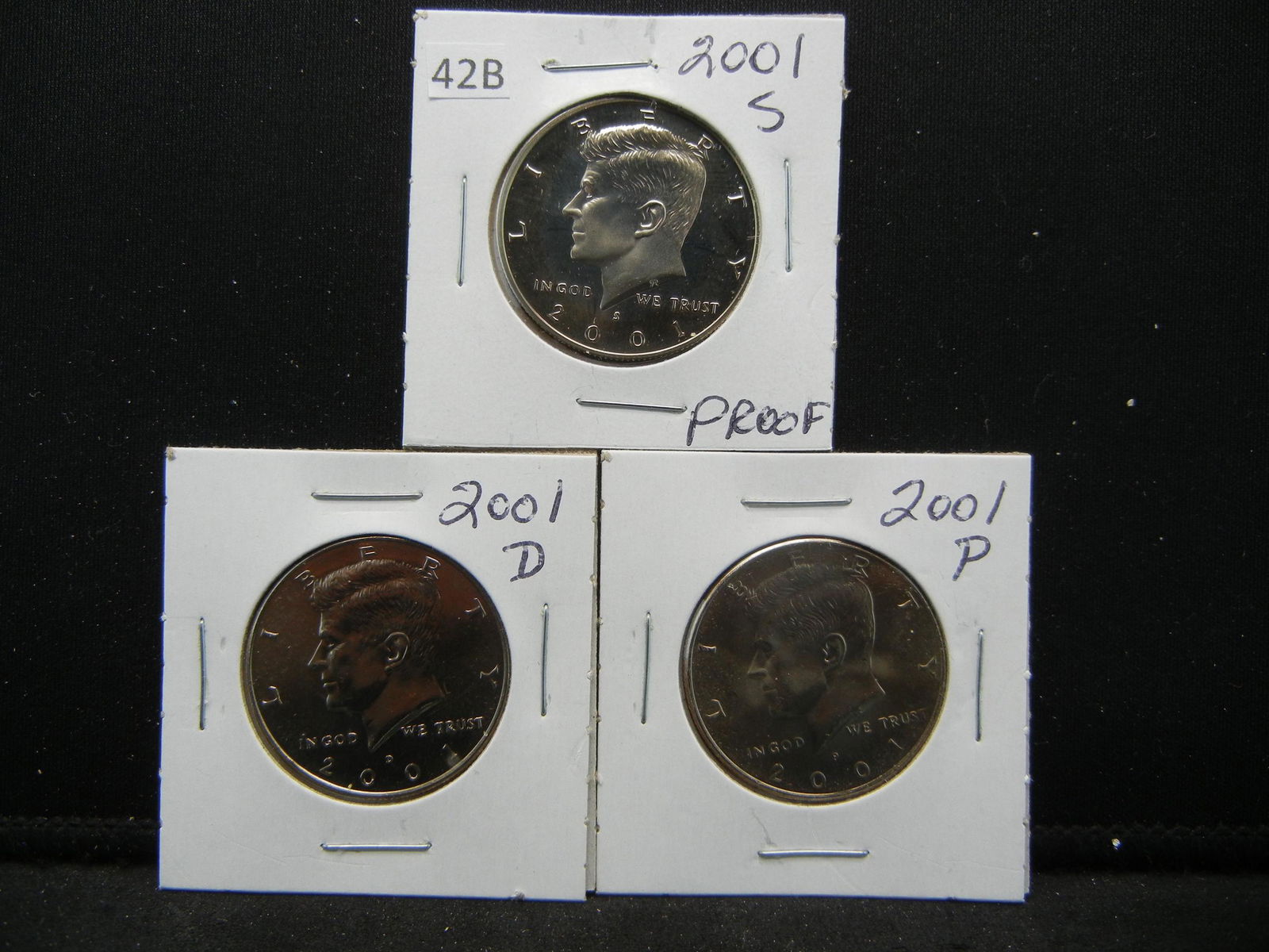 2001 S Proof, and 01 PD Kennedy Half Dollars (1 of 5)