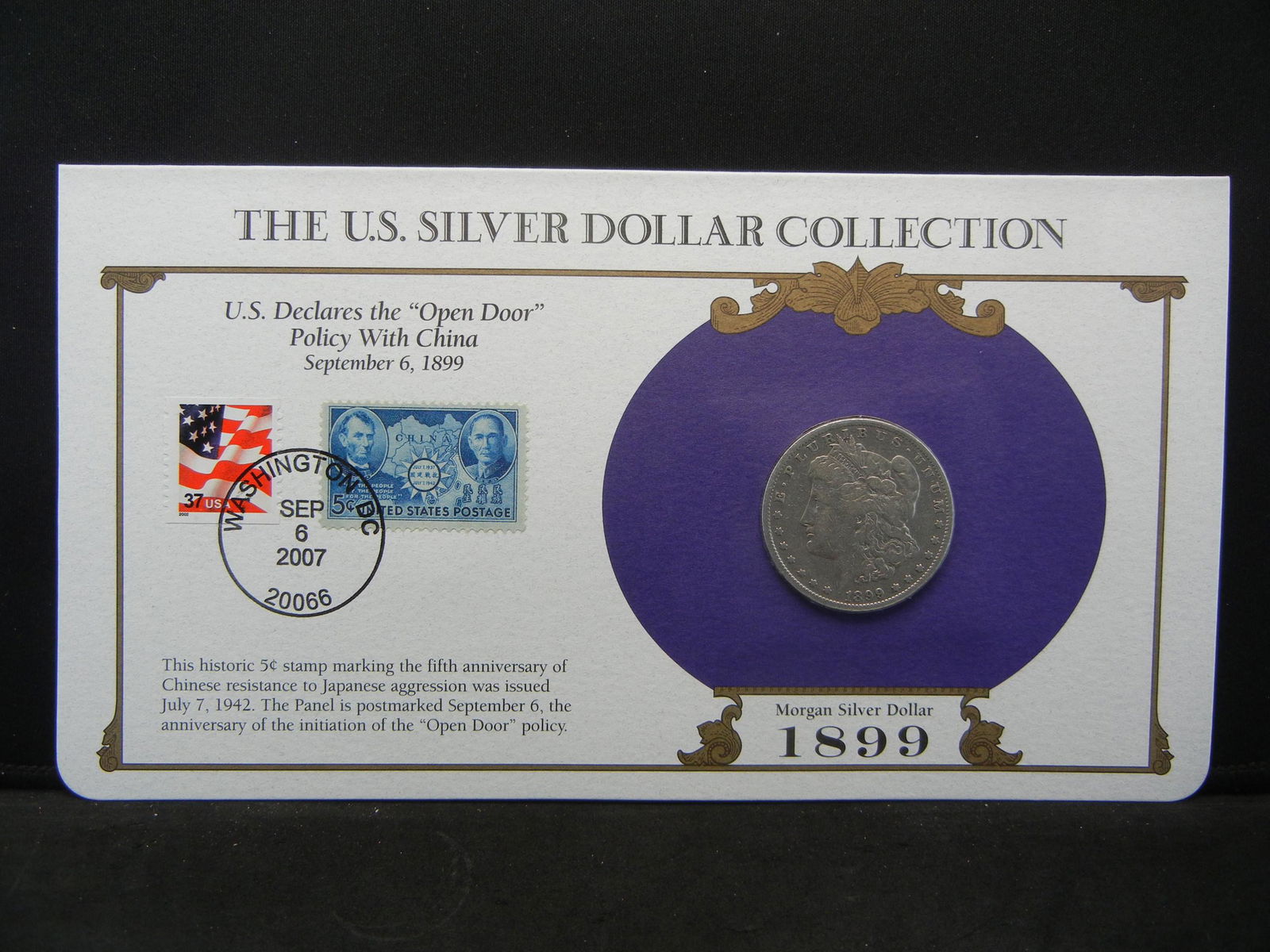 1899-O Morgan Dollar in Postal Commemorative Society (1 of 5)